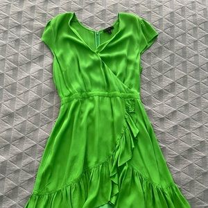 jcrew faux wrap crepe dress